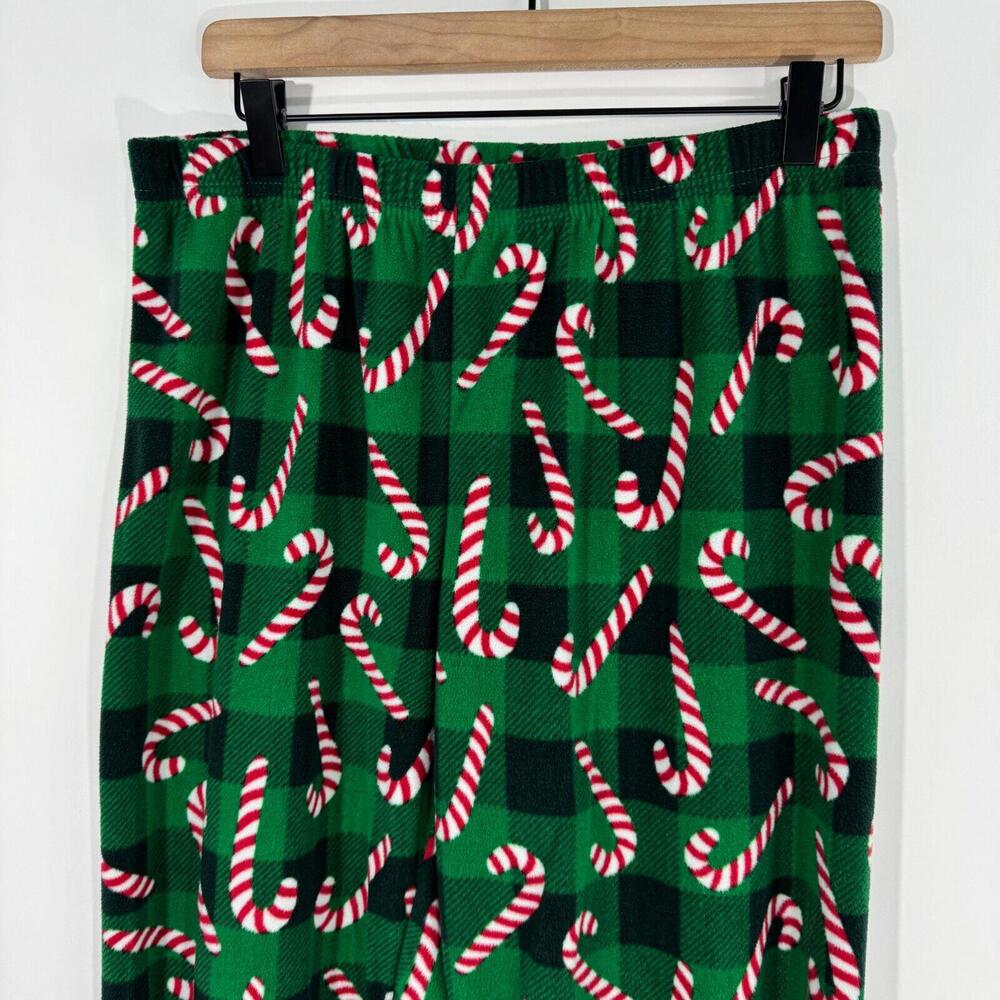 PJ Place Adult Unisex Size Medium Red Green Merry Christmas 2 Piece Pajama Set - Picture 8 of 11